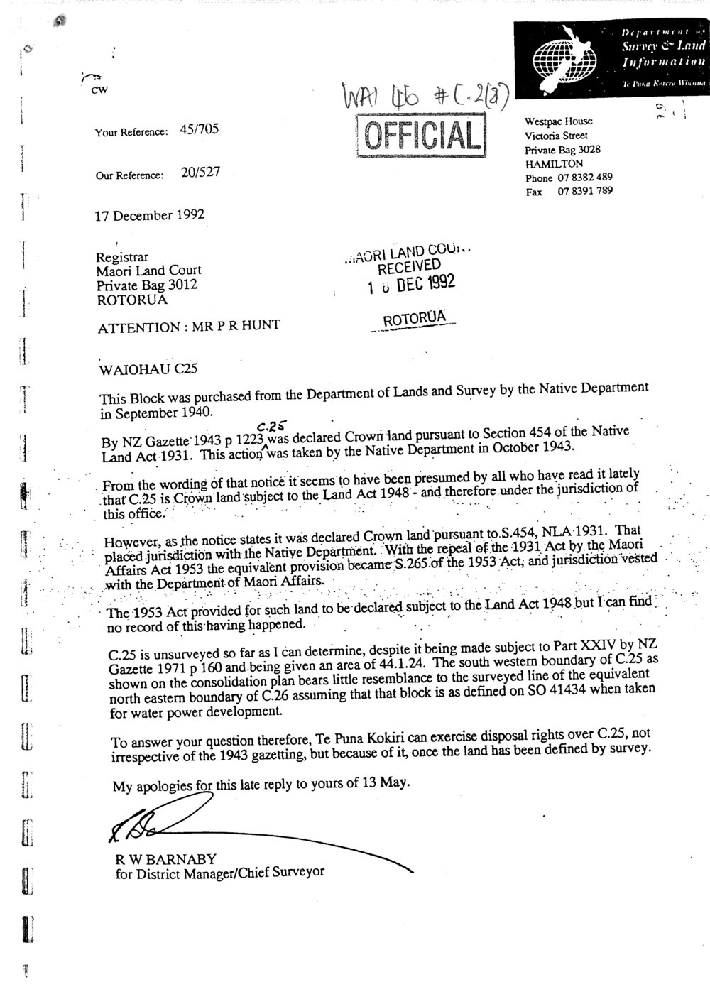 Wai 46_INQ_C002 (a)_Letter - Waiohau C25