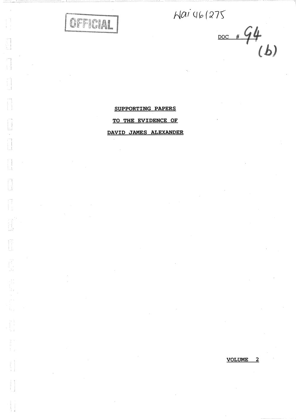 Wai 46_INQ_G004 (b)_Supporting Papers to the evidence of David J Alexander V2