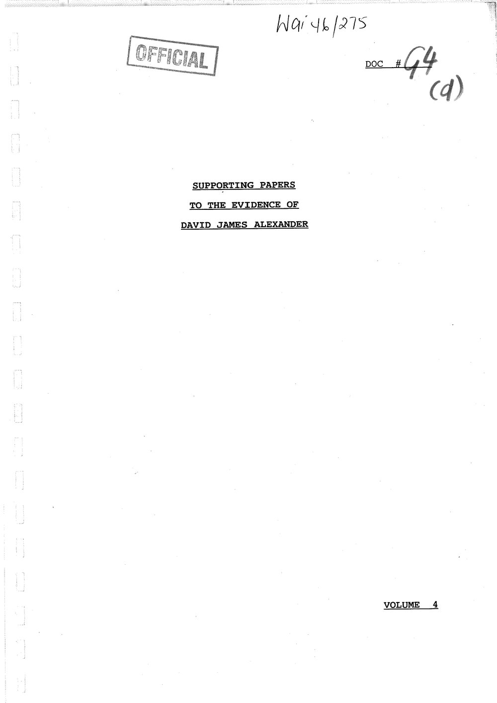 Wai 46_INQ_G004 (d)_Supporting Papers to the evidence of David J Alexander V4