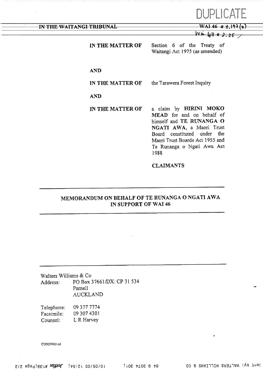 Wai 46_INQ_2.197 (a)_Memo on behalf of TRONA in support of Wai 66