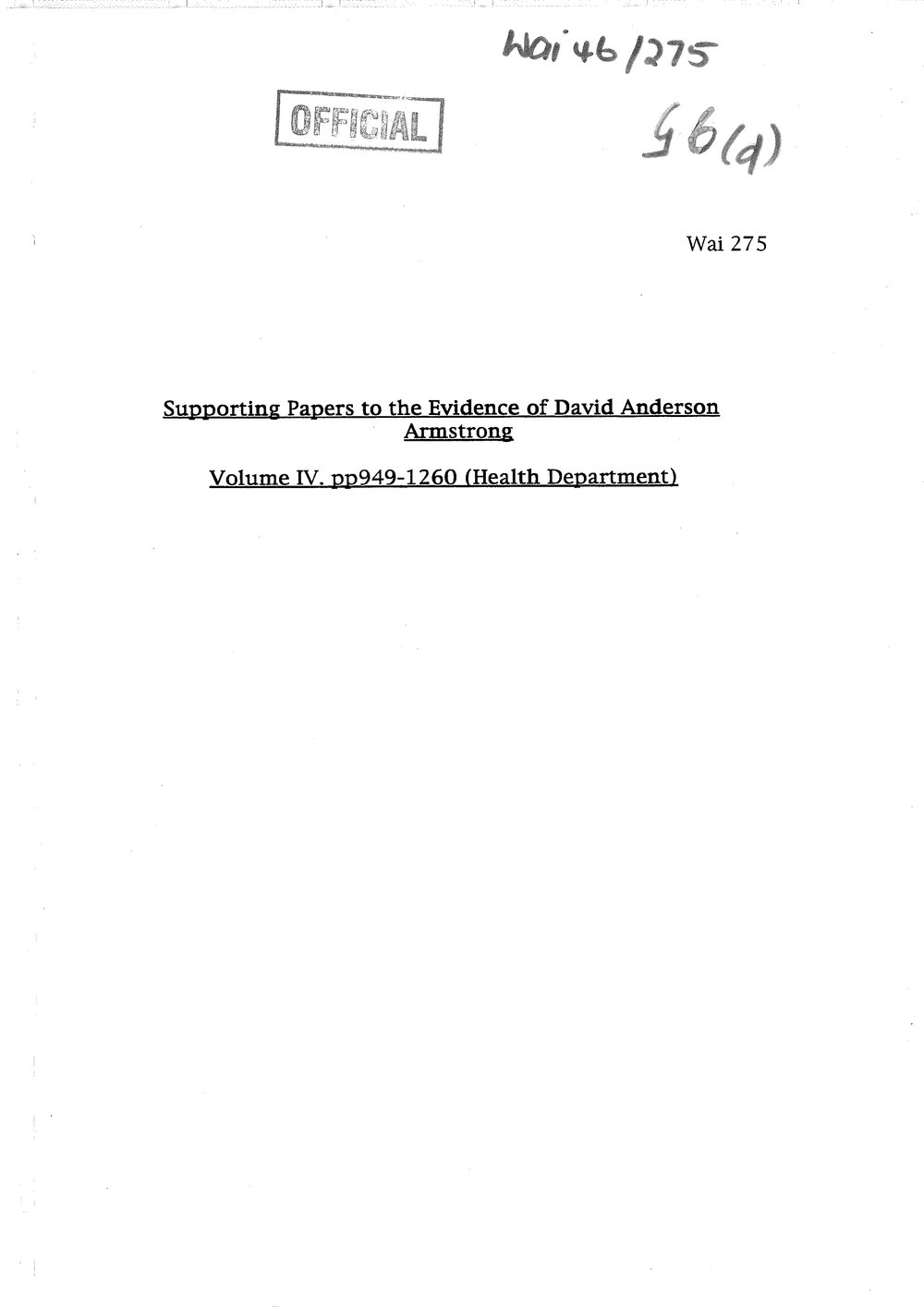 Wai 46_INQ_G006 (d)_Supporting Papers to the evidence of David A Armstrong V5