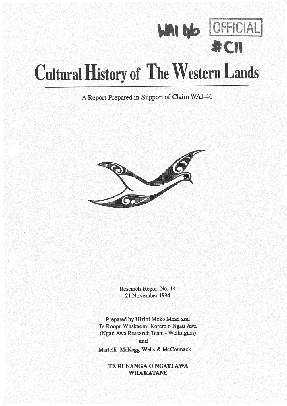 Wai 46_INQ_C011_Cultural History of The Western Lands - Ngati Awa
