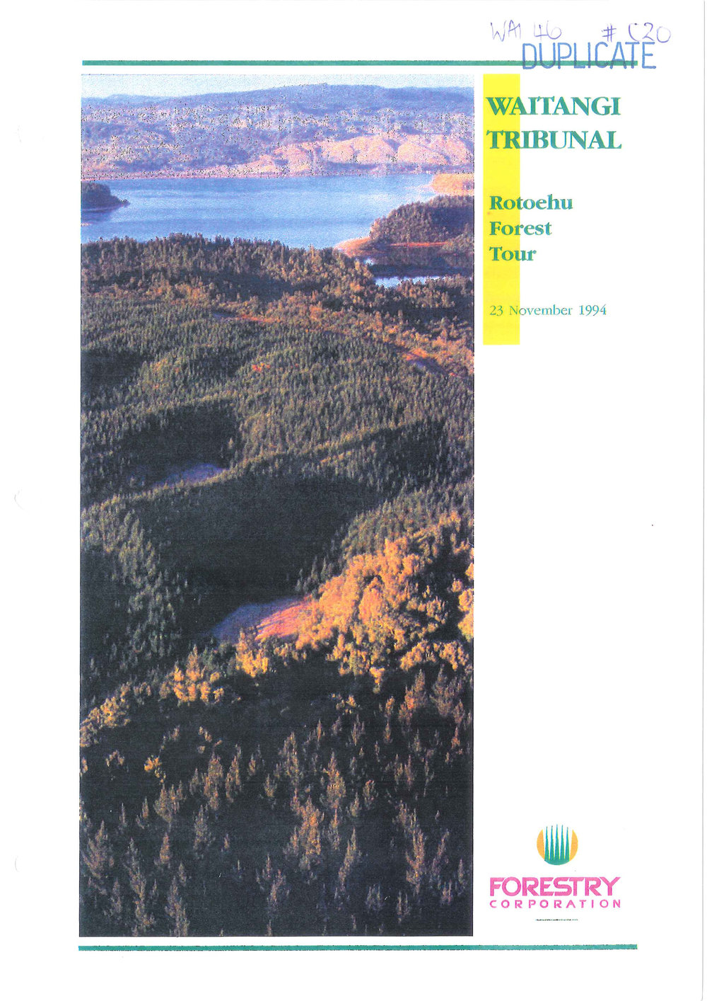 Wai 46_INQ_C020_Waitangi Tribunal - Rotoehu Forest - 23 November 1994