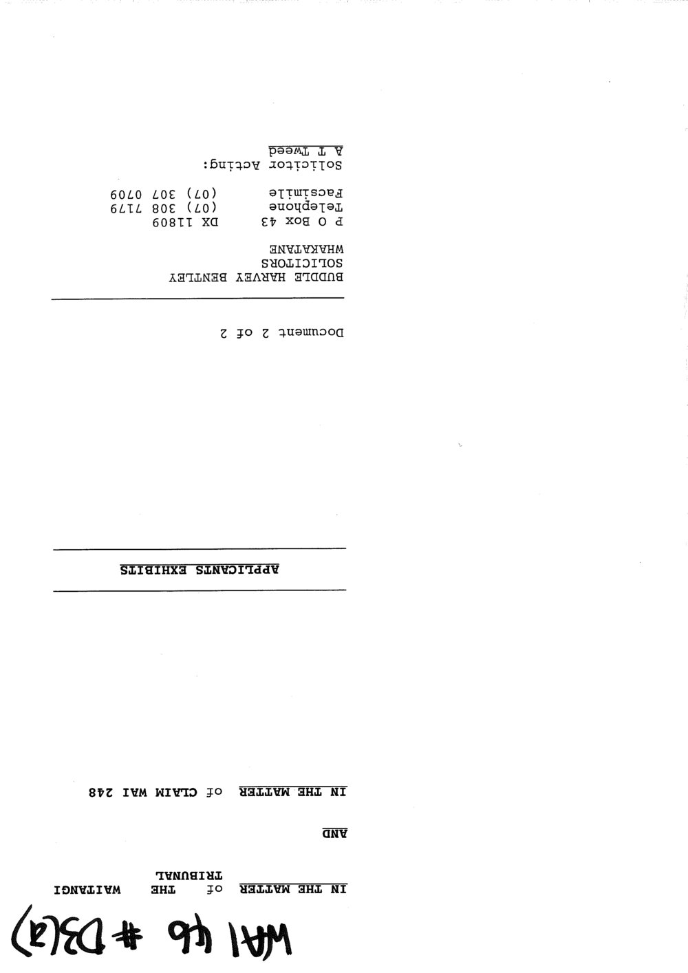 Wai 46_INQ_D003 (a)_Letter RE Visiting of Omataroa Rangitaiki N.2 - 20 November