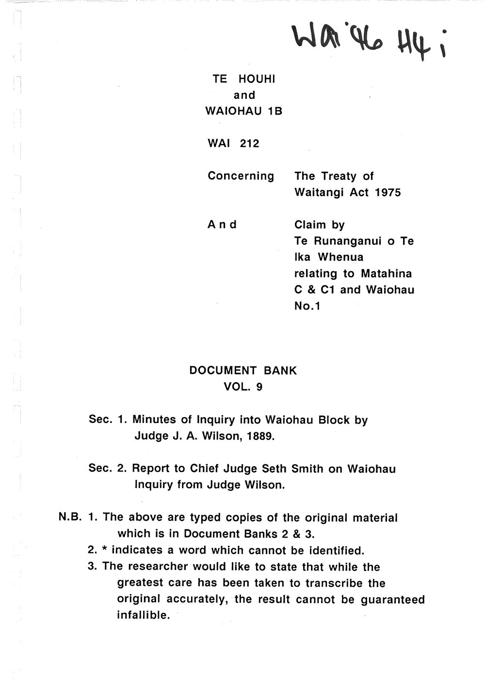 Wai 46_INQ_H004 (i)_Document Bank RE Te Runanganui o Te Ika Whenua Claim to Matahina C &amp; C1 Volume 8