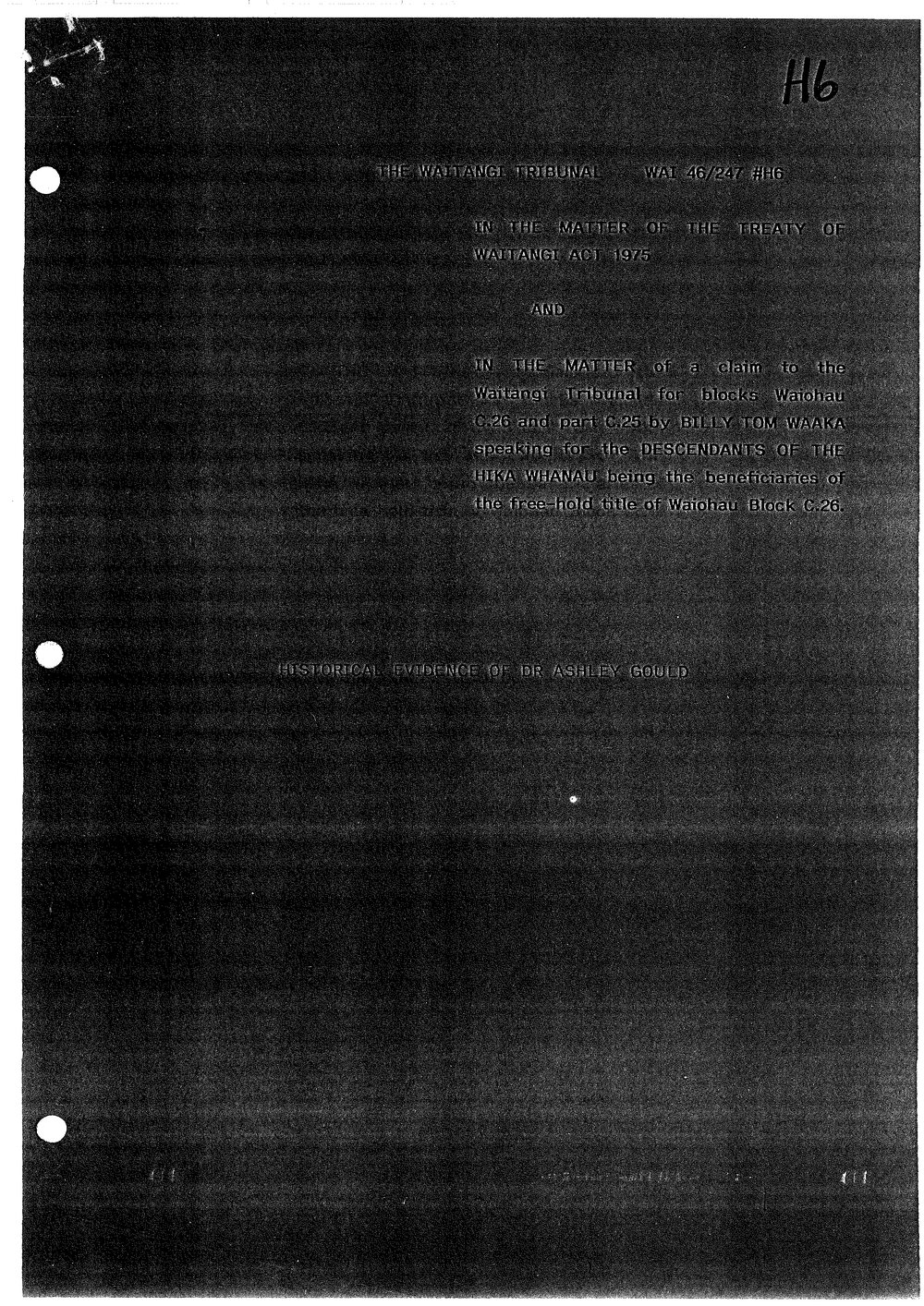 Wai 46_INQ_H006_Historical Evidence RE Waiohau C26