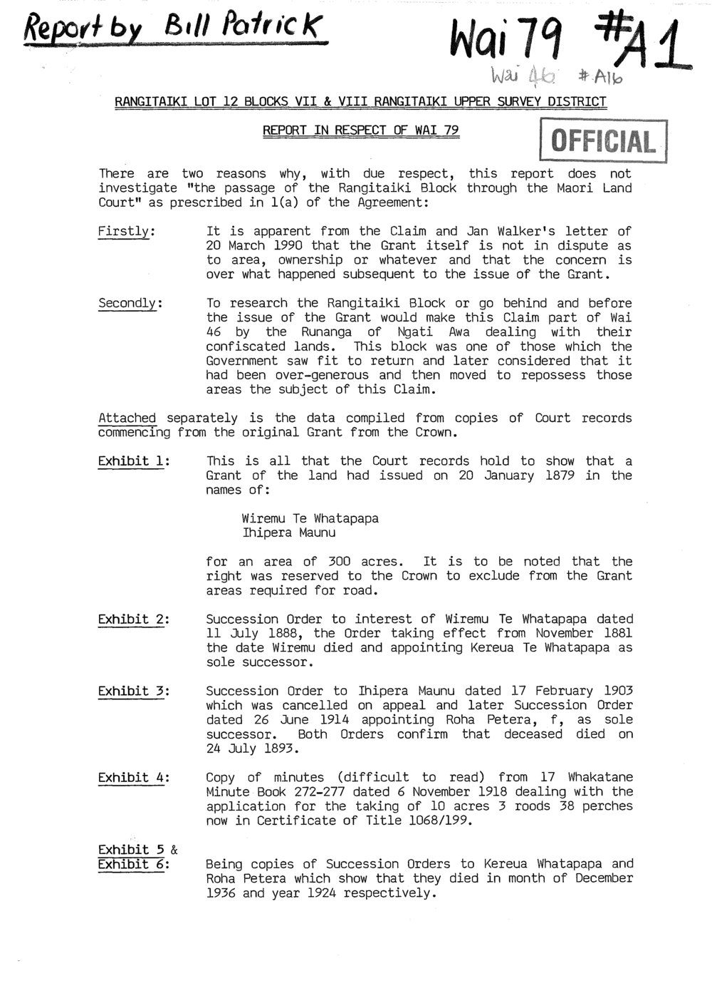 Wai 46_INQ_A016_REPORT RE Rangitaiki Lot 12 Blocks