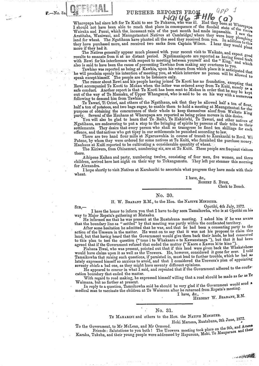 Wai 46_INQ_H016 (a)_Further Reports RE Maori Activity