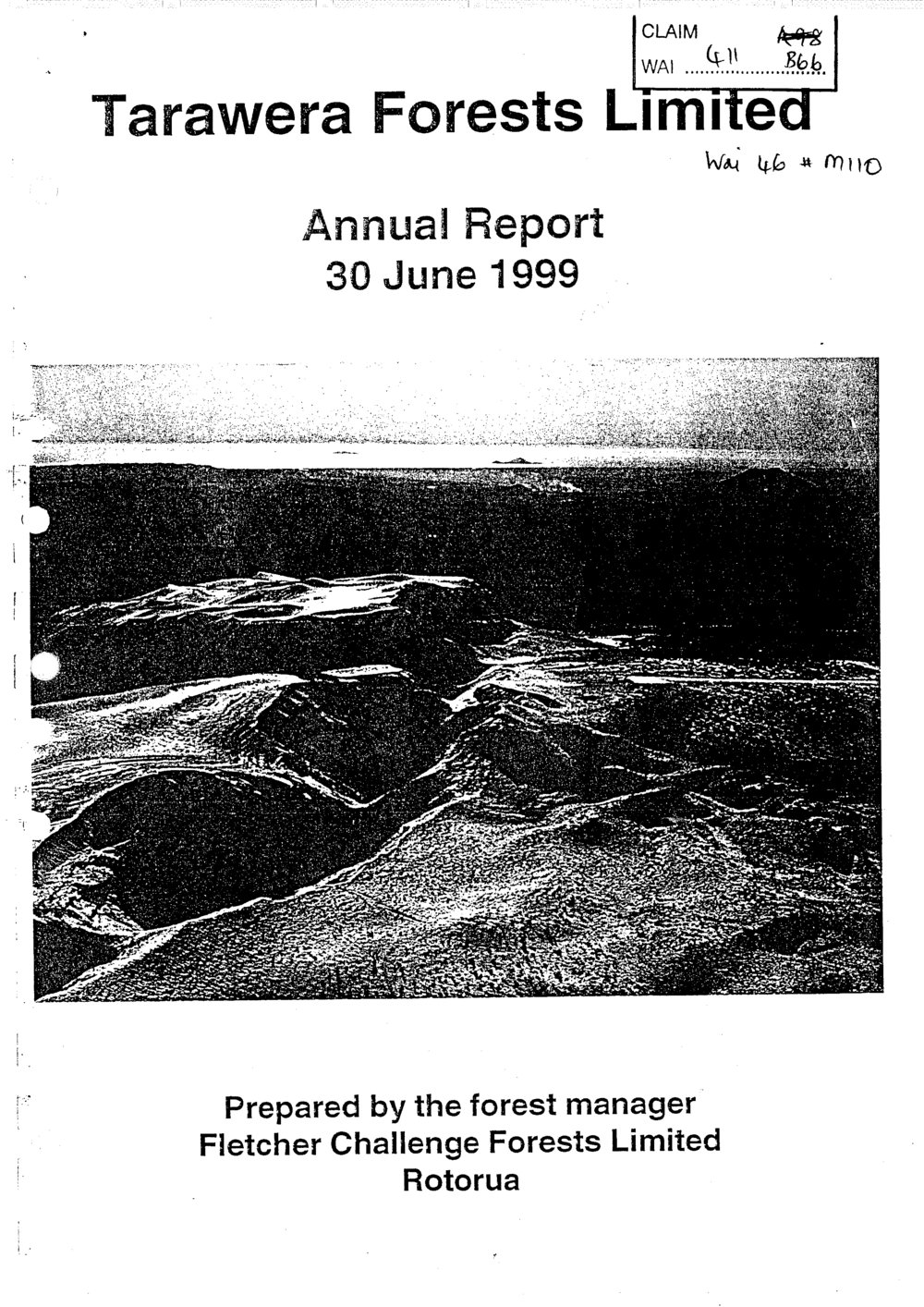 Wai 46_INQ_M110_Tarawera Forests Limited - Annual Report - 30 June 1999