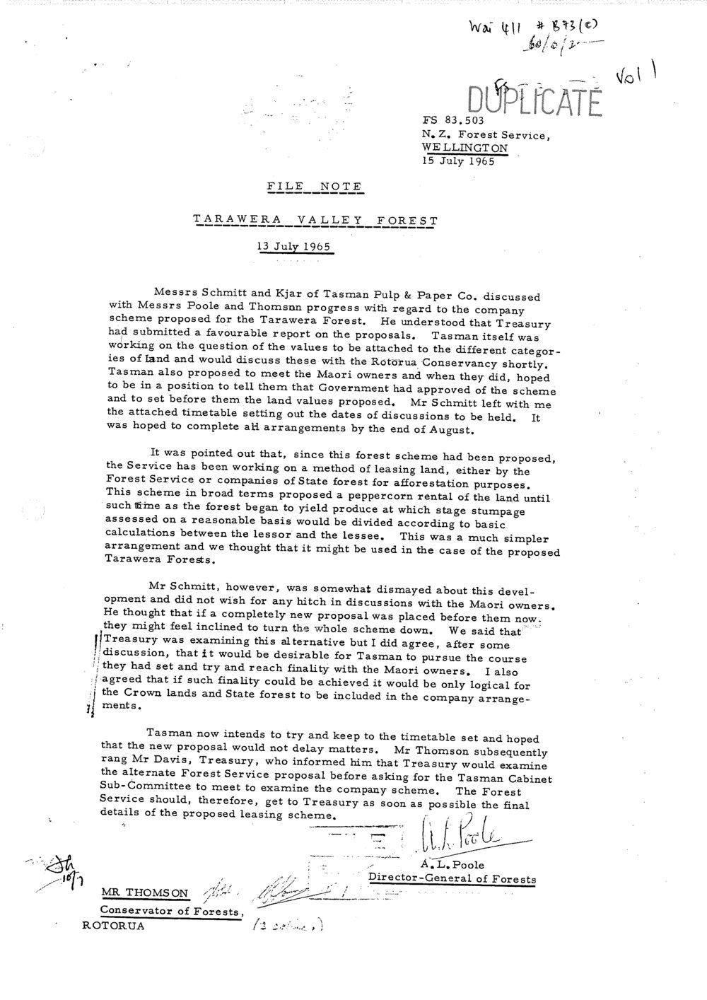 Wai 46_INQ_M117 (c)_File note - Tarawera Valley Forest - 13 July 1965