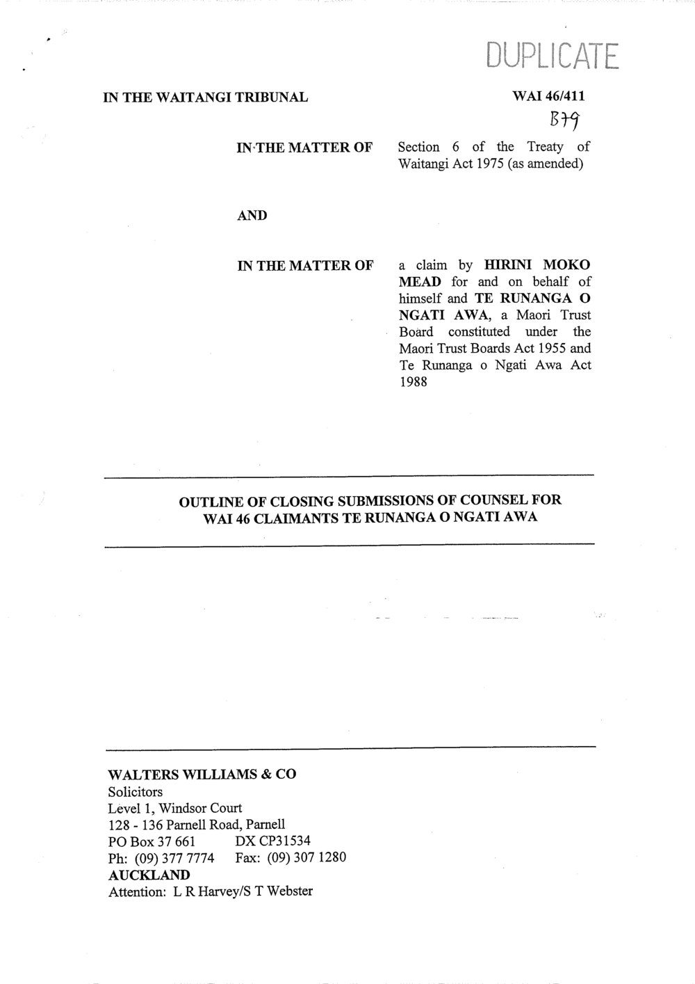 Wai 46_INQ_M123_Outline of Closing Submissions of Counsel
