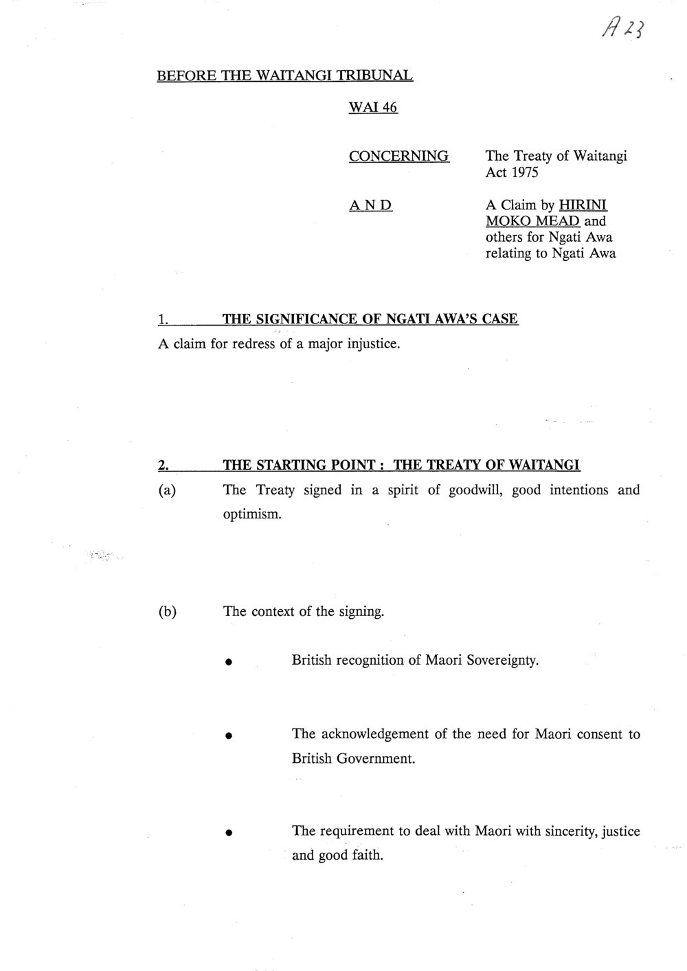 Wai 46_INQ_A023_Signifance of Ngati Awa Case by H M Mead