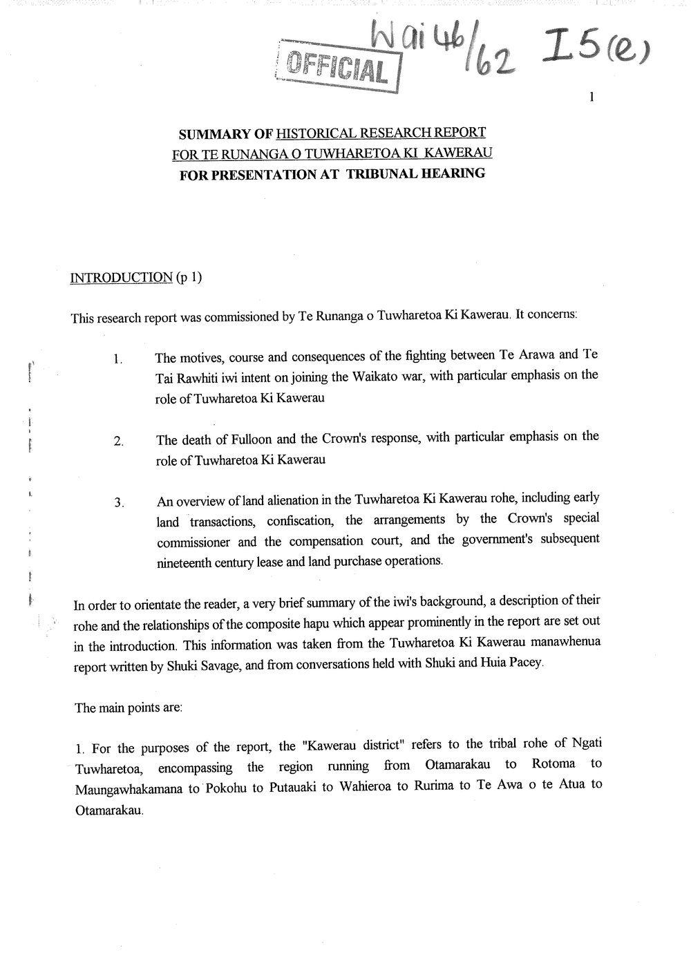 Wai 46_INQ_I005 (e)_Historical Research Report by Te Runanga o Tuwharetoa ki Kawerau