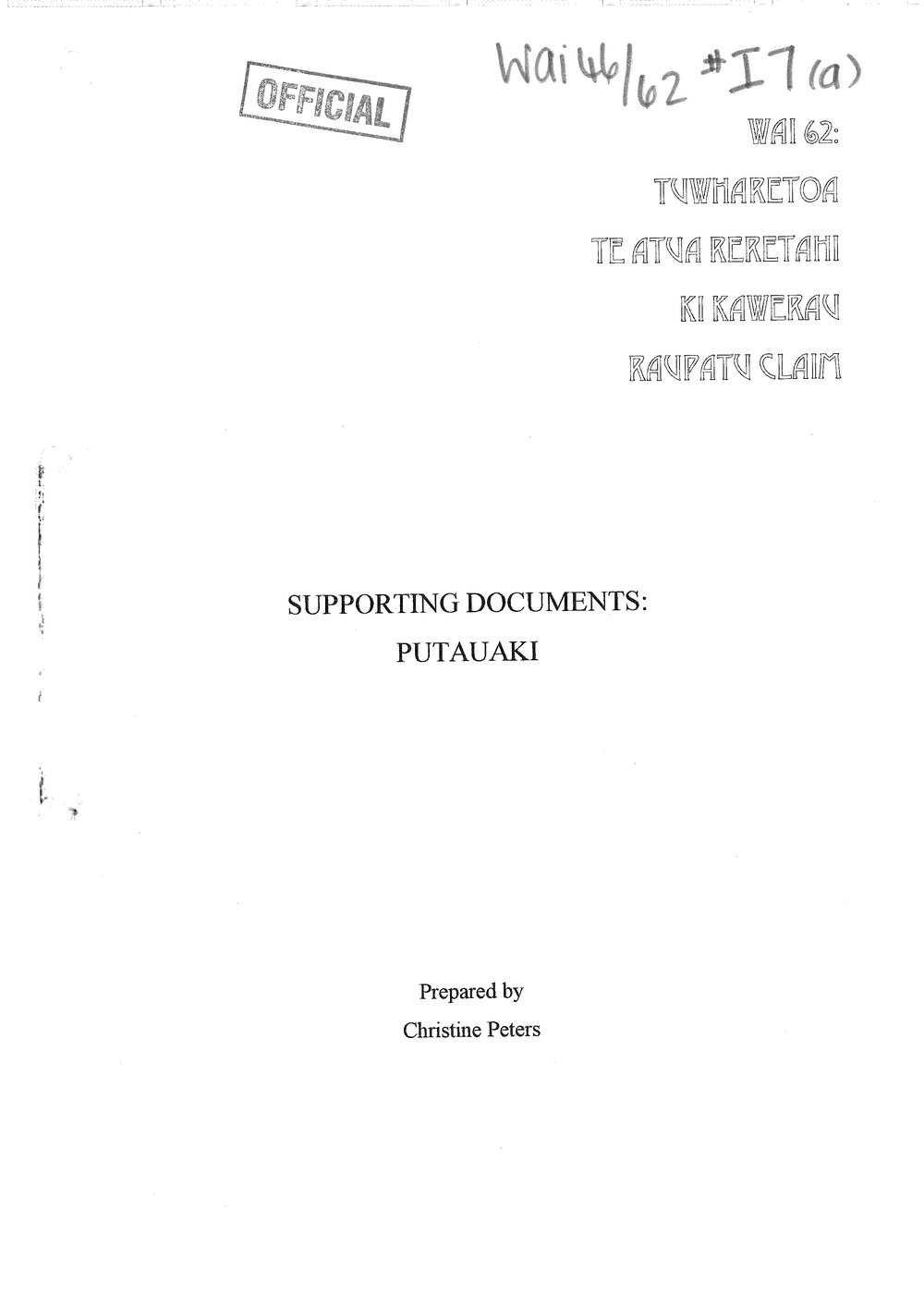 Wai 46_INQ_I007 (a)_Supporting Documents Putauaki