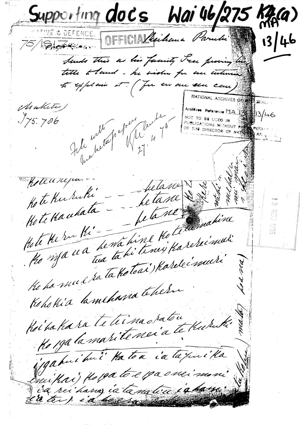 Wai 46_INQ_K004 (a)_Supporting Documents