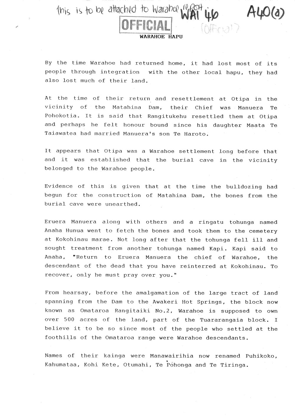 Wai 46_INQ_A040 (a)_Warahoe Hapu