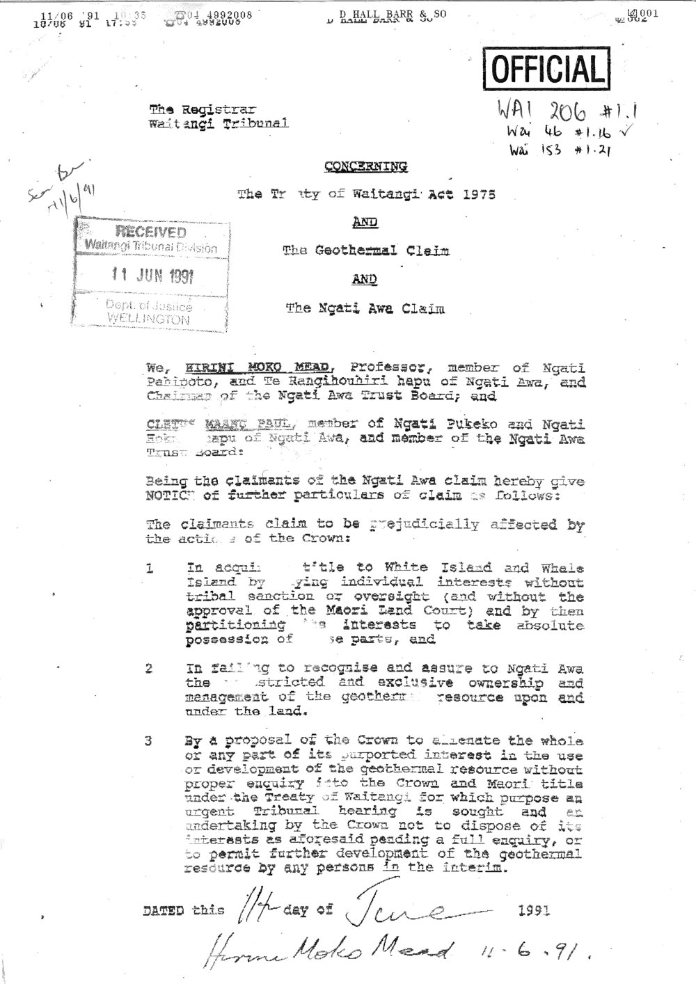 Wai 46_INQ_1.16_The Ngati Awa Geothermal Claim