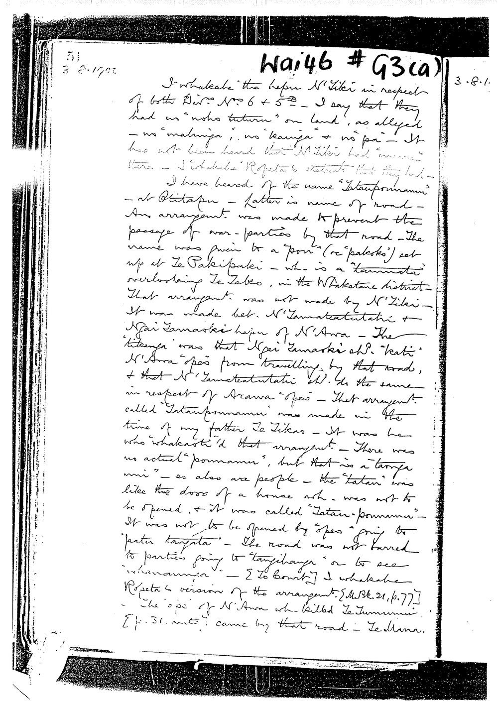 Wai 46_INQ_G003 (a)_Letter RE Ngati Awa Claim - 14 September 1995