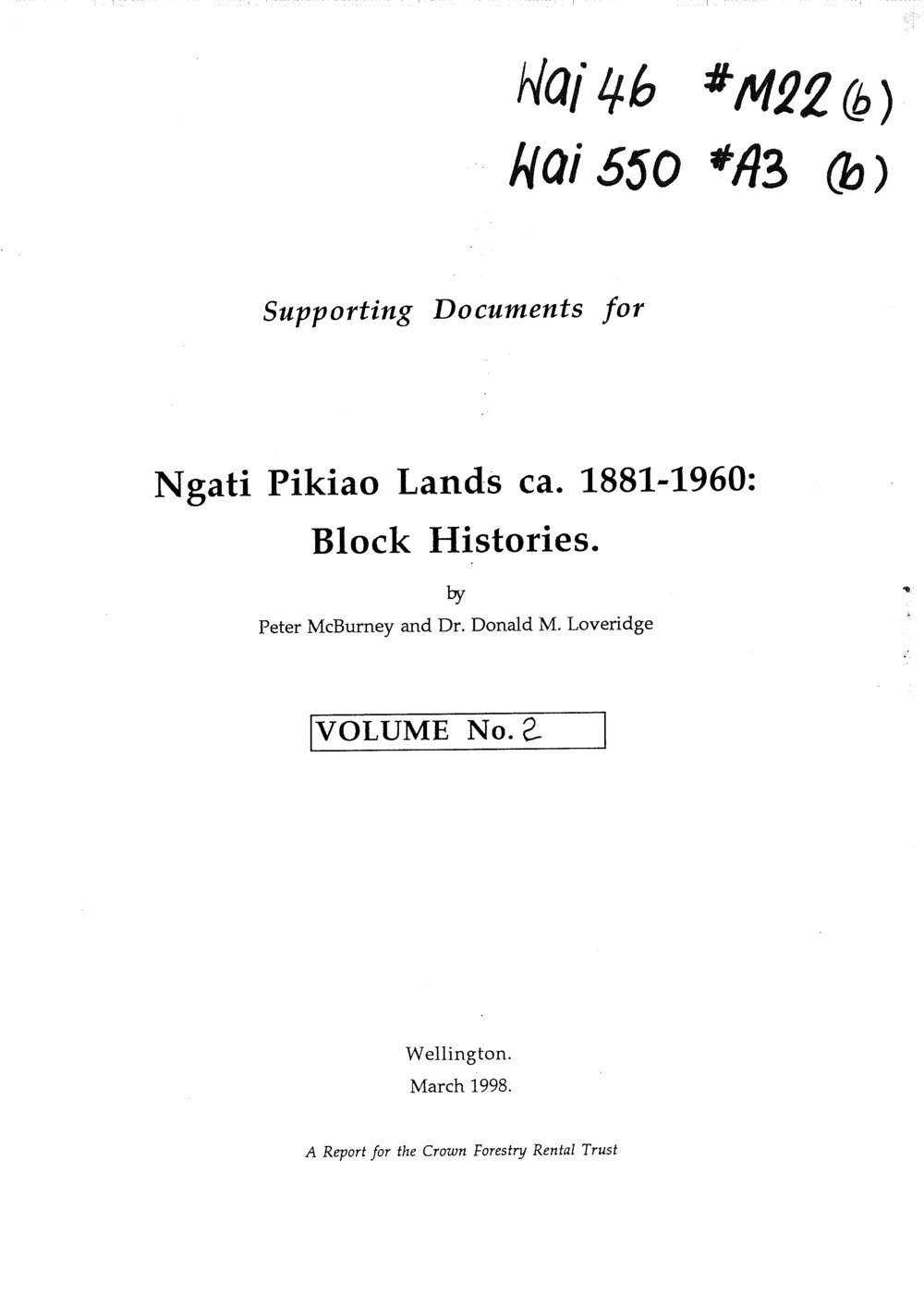 Wai 46_INQ_M022 (b)_Supporting Documents Ngati Pikiao Lands - Block histories - Volume 2