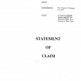 Wai 46_INQ_ 1.3 (d)_Statement of Claim Hirini Moko Mead