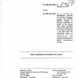 Wai 46_INQ_1.6 (a)_First and Ammended Claim - Tarawera 1