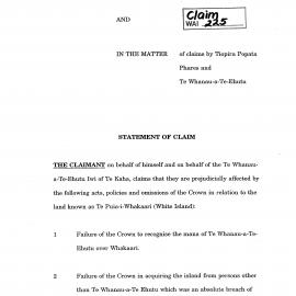 Wai 46_INQ_1.7_Te Whanau a Te Ehutu - Whakaari Claims