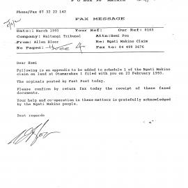 Wai 46_INQ_1.10_Letter to Otamarakau Marae RE Ngati Makino Claims