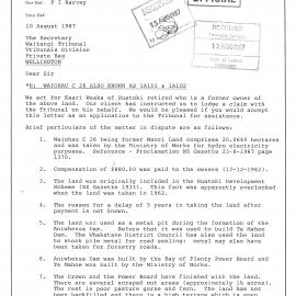 Wai 46_INQ_1.12_Letter Re Waiohau C 26 Claim