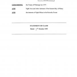 Wai 46_INQ_1.17_The Ngati Awa Claim interests of Ngati Pikiao in the Rotoehu Forest