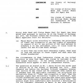 Wai 46_INQ_2.26_Memo I Fox and W S Savage for Tuwharetoa RE Boundaries