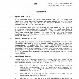 Wai 46_INQ_2.29_Memo RE Ngati Awa, Tuwharetoa ki Kawerau and other claims 31 May 1994