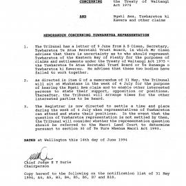 Wai 46_INQ_2.32 (a)_Memo Concerning Tuwharetoa Presentation 14 June 1994