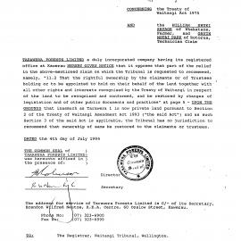 Wai 46_INQ_2.45_Tarawera Forests Limited Give notice and oppose claims 4 July 1994