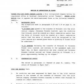 Wai 46_INQ_2.47_Notice of Opposition to Ngati Awa Claim - Tasman