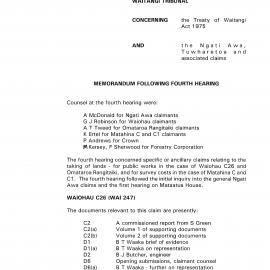 Wai 46_INQ_2.71_Memo Following 4th Hearing 17 Feb 1995