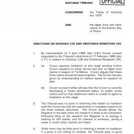 Wai 46_INQ_2.85_Directions on Waiohau C26  & Omataroa-Rangitaiki C60