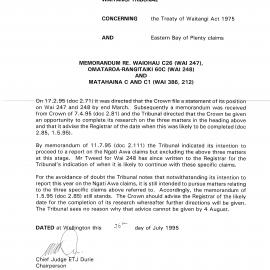 Wai 46_INQ_2.115_Memo RE WAI 247, WAI 248, WAI 386, 212 26 July 1995
