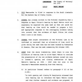 Wai 46_INQ_2.123_Memo is filed in response to the draft timetable for the EBOP Claism