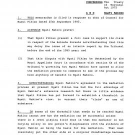 Wai 46_INQ_2.131_Memo in response to Counsel for Ngati Pikiao dated 25th if Sep 1995