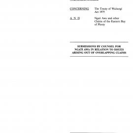 Wai 46_INQ_2.137_Submissions by Counsel for Ngati Awa in Relation to Issues Arising out of Overlapping Claims