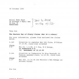 Wai 46_INQ_2.140 (a)_Letter to H.Mead Re The EBOP Claims (Wai 46 & others)