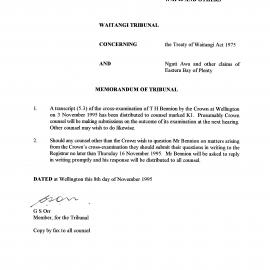 Wai 46_INQ_2.148_Mem of Tribunal Transcript of cross-examination of Mr Bennion distributed