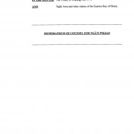 Wai 46_INQ_2.149 Memo of Counsel for Ngati Pikiao 7 Nov 1995