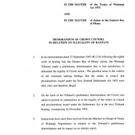 Wai 46_INQ_2.150_Memo of Crown Counsel in relation to illegality of RAUPATU 8 November 1995