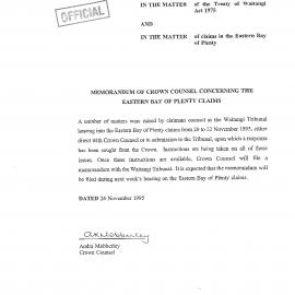Wai 46_INQ_2.157_Memo WAI 46,62,275,550 - Crown Counsel concerning the EBOP Claims