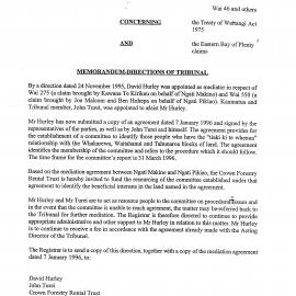 Wai 46_INQ_2.166 (a)_Memo Re WAI 46 David Hurley Mediator
