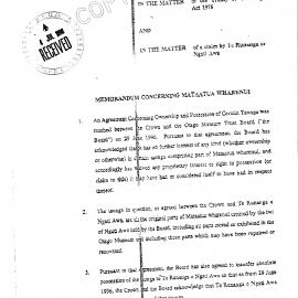 Wai 46_INQ_2.176_Memo Concerning Mataatua Wharenui 3 of July 1996