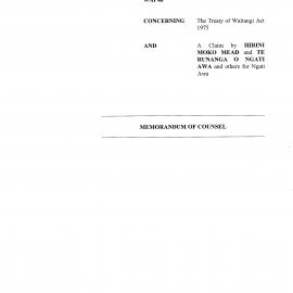 Wai 46_INQ_2.187_Memo of Counsel Claim by H.Mead, TRONA & others