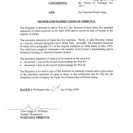 Wai 46_INQ_2.196_Memo Directions of Tribunal 4 May 2000