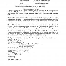 Wai 46_INQ_2.206_Memo & Directions of Tribunal RE Judicial Conference July 25